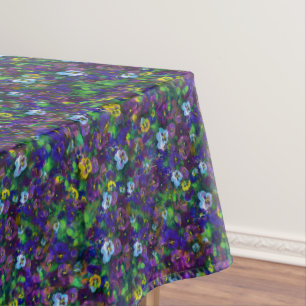 Nappe en coton violette à pensées 52x70