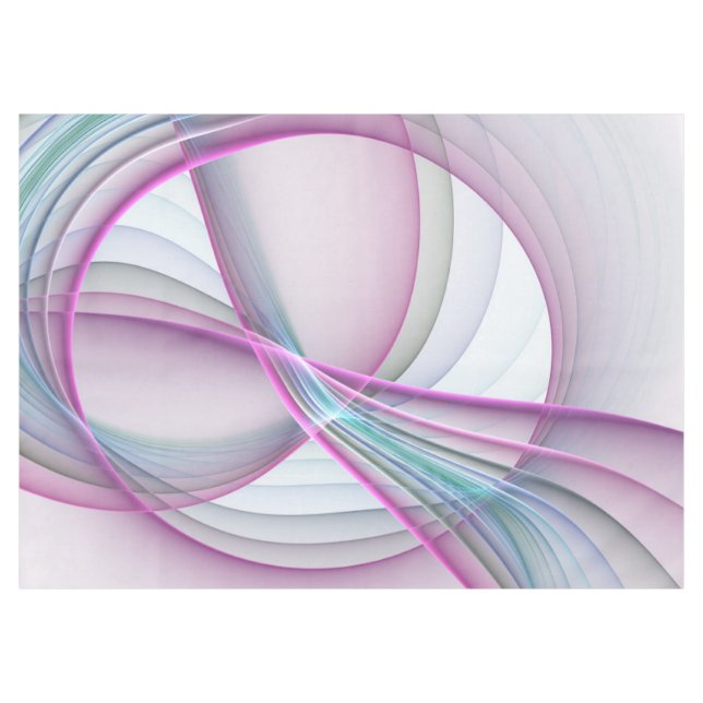 Nappe En mouvement, art fractal abstrait coloré moderne (Devant (Horizontal))