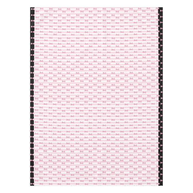 Nappe en tissu de vaches rose et noire (Devant)