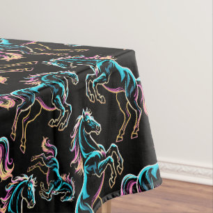 Nappe Enseigne au néon Cheval Style Rétro Glitch