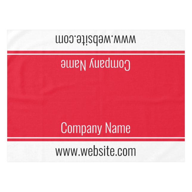 Nappe Entreprise Rouge et Blanc Nom Site Web Texte (Devant (Horizontal))