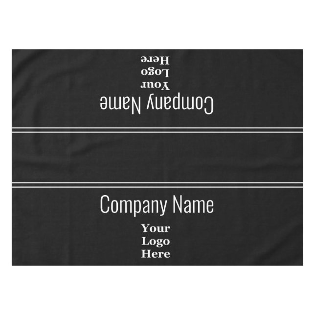Nappe Entreprise Texte noir et blanc Votre logo ici (Devant (Horizontal))