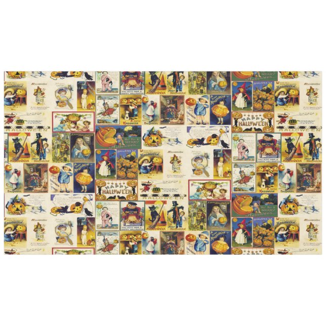 Nappe Ephémère d'Halloween vintage (Devant (Horizontal))