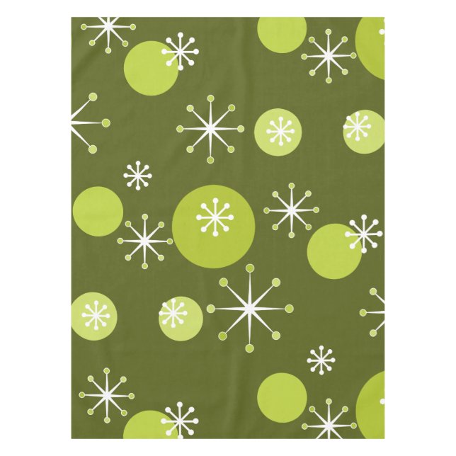 Nappe Époque atomique Starburts Olive Green (Devant)