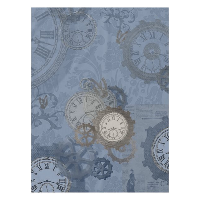 Nappe Estampac bleu vintage (Devant)