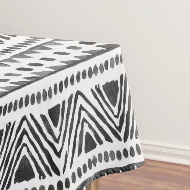 Nappe ethnique Boho - Tribal Black & White (In Situ)