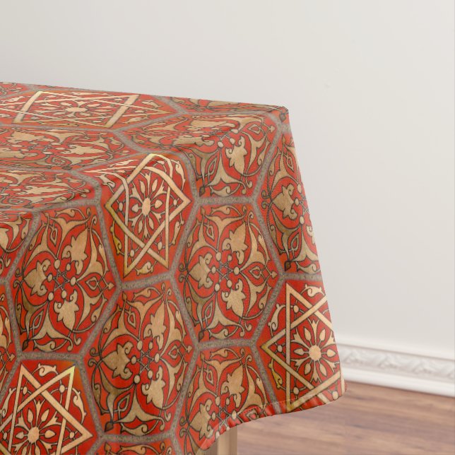 Nappe Étoile de David Rouge doré (In Situ)