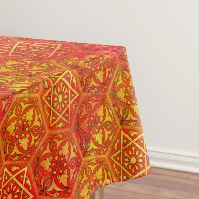 Nappe Étoile de David Rouge doré (In Situ)