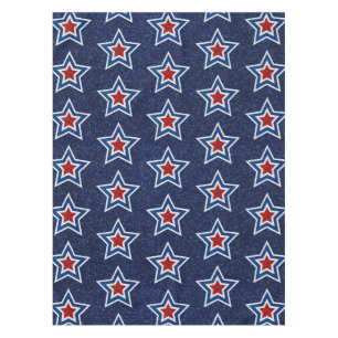 Nappe Étoile rouge, blanche et bleue scintillante du 4 j