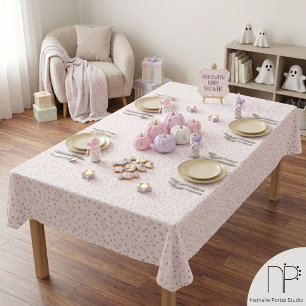 Nappe Étoiles et Lunes Roses Tourbillonnantes