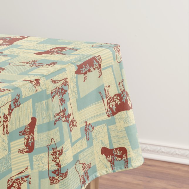 Nappe Farmhouse Animaux Motif moderne - Classic Country (In Situ)
