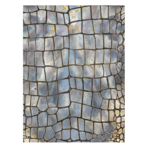 Nappe Faux Crocodile texture marbre et or