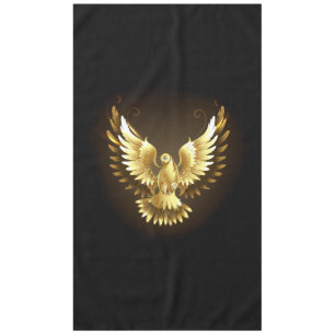 Nappe Faux Gold Foil Peace Dove en noir