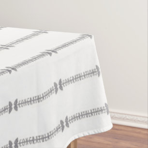 Nappe Félicitations Mariage Baptême Mariage Blanc Argent