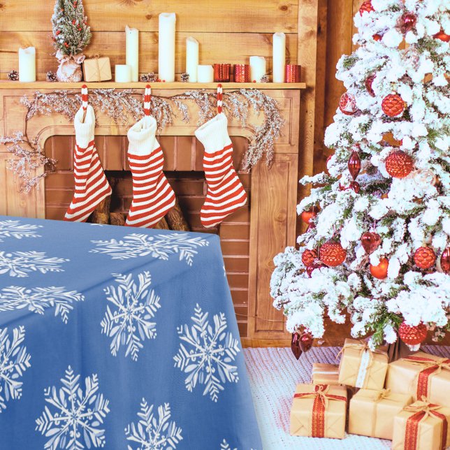 Nappe Festin Bleu blanc Fluge Motif Noël (Créateur téléchargé)