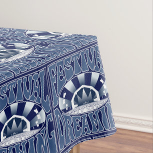 Nappe Festival Rêver Marine Vintage Retro-White Marine