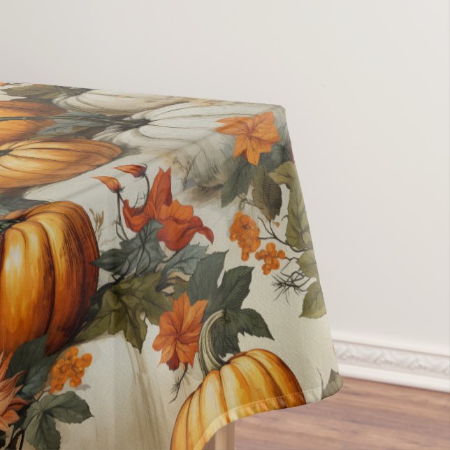 Nappe Fête citrouille Thanksgiving Automne No1 (In Situ)