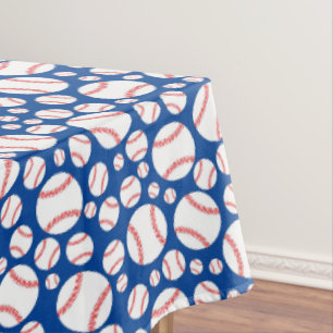 Nappe Fête d'anniversaire de sports mignons de base-bal