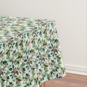 Nappe Fête de l'hiver rouge et des Feuilles variés