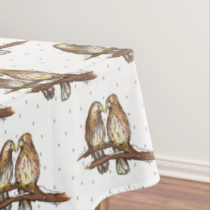 Nappe Fête de Noël des oiseaux de chasse à la neige