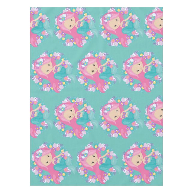 Nappe Fête de sirène bleu (Devant)