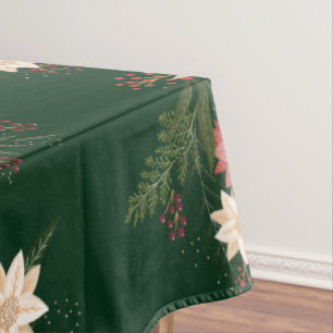 Nappe fête verte de noël botanique