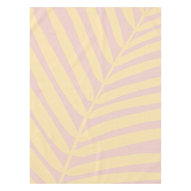 Nappe Feuille de palme tropicale jaune pastel (Devant)