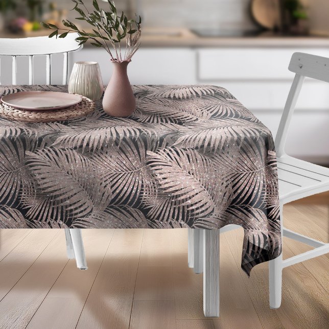Nappe Feuille Motif Rose de palme étincelant Gold ID831 (Créateur téléchargé)