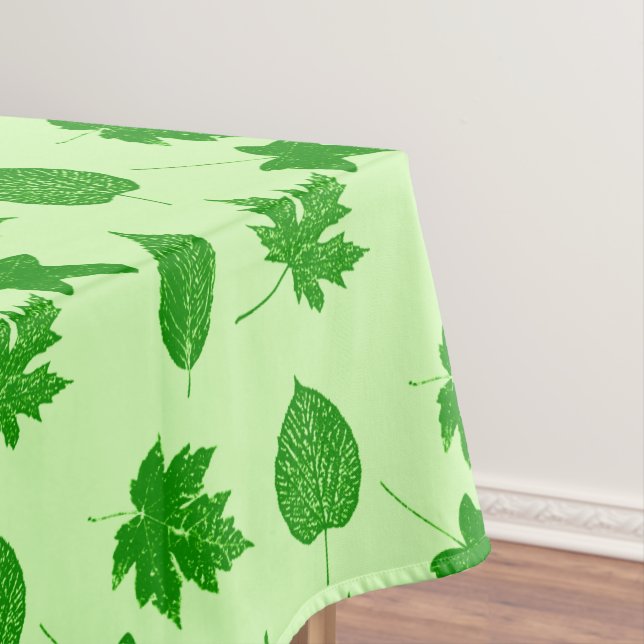 Nappe Feuilles d'automne - émeraude et vert citron (In Situ)