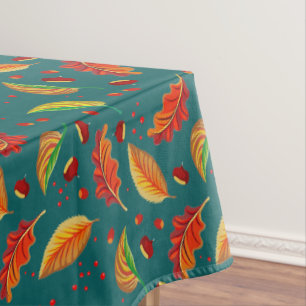 Nappe Feuilles d'automne Noix châtaignes Motif Élégant a