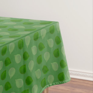 Nappe Feuilles de Jade Tropical sur fond Vert