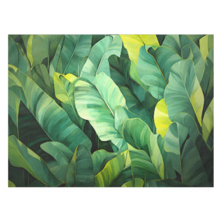 Nappe Feuilles tropicales, botanique abstraite, jungle,