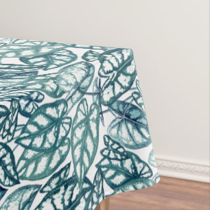Nappe Feuilles tropicaux Turquoises bleus