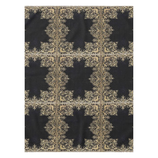 Nappe Filigree Noir Et Or Plafond (Devant)