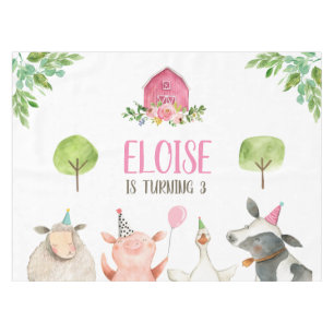 Nappe Fille d'anniversaire Barnyard