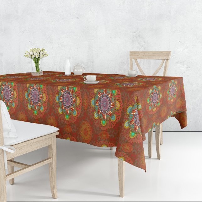 Nappe Filtre Floral Rouge de Squire Manipur Mandala (Créateur téléchargé)