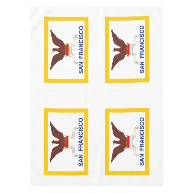 Nappe Flag of San Francisco, California Tablecloth (Devant)