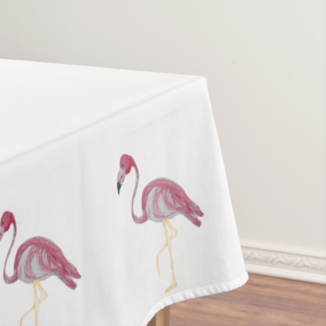 Nappe Flamant rose rose chaud Panier en treillis Table (In Situ)