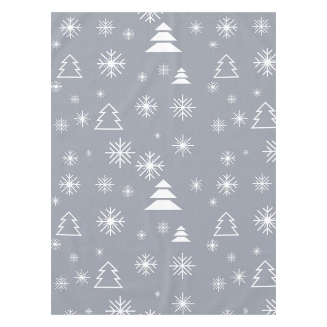Nappe Flammes blanches de Noël Arbres de Noël Moderne (Devant)