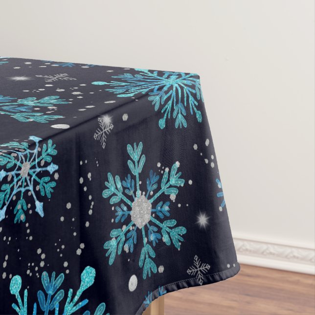Nappe Flèches de neige bleues et argentées (In Situ)