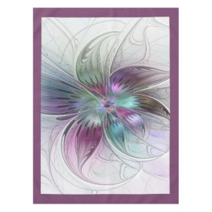 Nappe Fleur Abstraite colorée Art moderne floral fractal