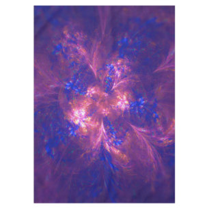 Nappe Fleur Abstraite Mélange De Motifs Violet Et Bleu