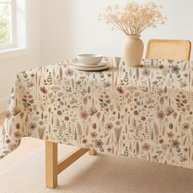 Nappe Fleur botanique pressée du Herbarium vintage (Tablecloth)
