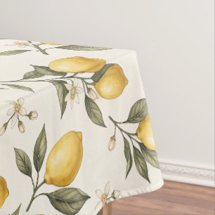 Nappe Fleur de citron vintage – Élégant botanique agrume