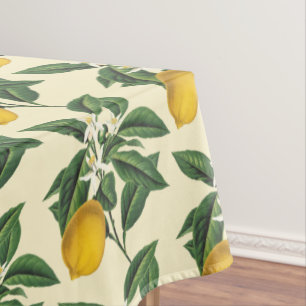 Nappe Fleur de citrons jaunes Vintages modernes