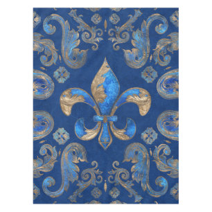 Nappe Fleur de lis ornement de luxe - marbre bleu