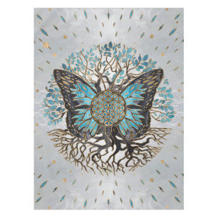 Nappe Fleur de vie - Arbre de vie - Papillon