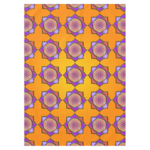 Nappe Fleur de vie / Blume des Lebens - Lotus orange