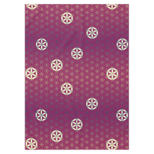 Nappe Fleur de vie - motif sans soudure - beige bleu