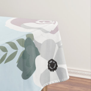Nappe Fleur illustration douceur bleu nuptiale douche
